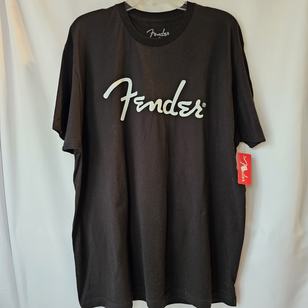 Fender Guitar Logo Tee – Black with White Logo, Size XL, NWT